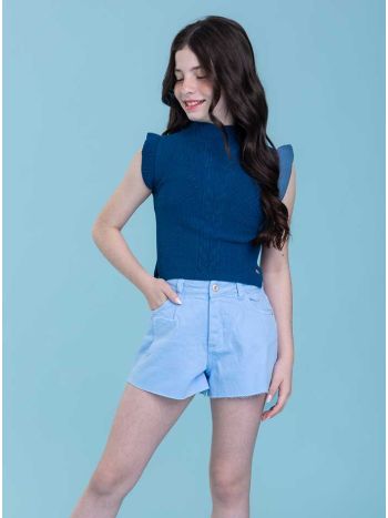 Cropped Juliana Tricot - Azul Marinho