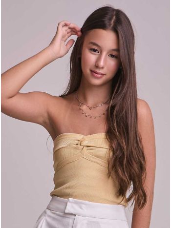 Cropped Giovana Tricot - Dourado