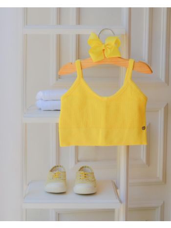 Cropped Melina Tricot - Amarelo